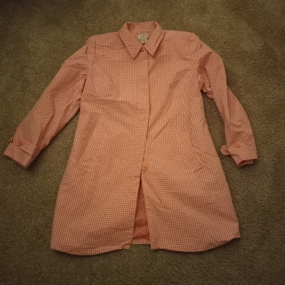 Ann Taylor Pink Checkered Dress Jacket